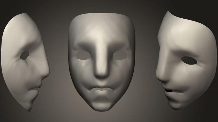Mask (MS_0214) 3D model for CNC machine